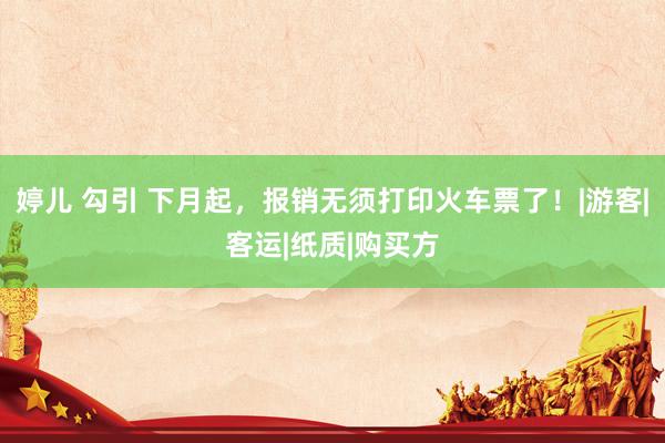 婷儿 勾引 下月起，报销无须打印火车票了！|游客|客运|纸质|购买方