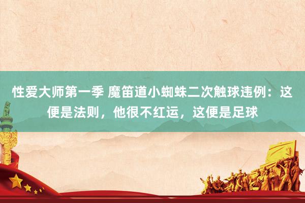 性爱大师第一季 魔笛道小蜘蛛二次触球违例：这便是法则，他很不红运，这便是足球